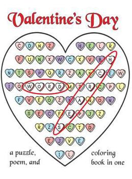 Hardcover Valentine's Day Word Search: A Puzzle, Poem, and Coloring Book in One Book