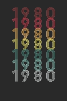 Paperback Notebook: 1980 Dot Grid 6x9 120 Pages Book