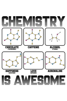 Paperback Notebook: Chemistry Caffeine Alcohol Love Molecule Gift 120 Pages, 6X9 Inches, Lined / Ruled Book