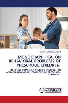 Paperback Monograph - Cai on Behavioral Problems of Preschool Children. Book