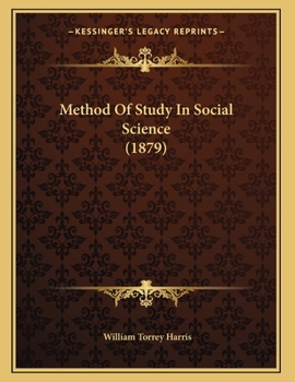 Paperback Method Of Study In Social Science (1879) Book