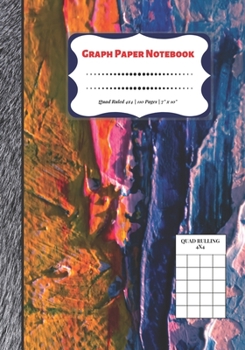 Paperback Graph Paper Notebook: Quad Ruled 4x4 - 110 Pages - 7" x 10" Squared Graphing Paper * Blank Notebook * Grid Paper * Softback ...(Composition Book
