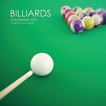 Paperback Billiards Calendar 2021: 16 Month Calendar Book