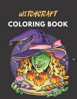 Paperback witchcraft coloring book: A perfect witchcraft coloring book for adults Book