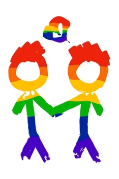 Couple Notebook: College Ruled Line Paper Pages Journal 6 x 9 Inches (15,2 x 22,9 cm) - LGBT Gay Men Gift Idea - Husband, Boyfriend or Gay Pride Booklet Present (LOVE PRINT)