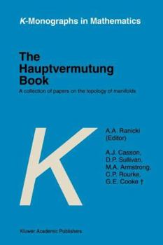 Paperback The Hauptvermutung Book: A Collection of Papers on the Topology of Manifolds Book