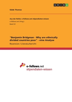 Paperback "Benjamin Bridgman - Why are ethnically divided countries poor" - eine Analyse [German] Book