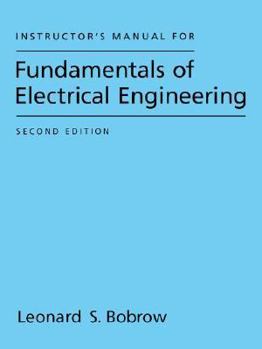 Paperback Instructor's Manual for Fundamentals of Electrical Engineering Book