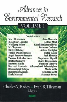 Hardcover Advances in Environmental Research (Volume 1) Book