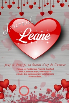 Leane - Journal / Livre: Noms Personnalisé Carnet de notes / Journal pour les filles et les femmes: Licorne qui dab aux cheveux aux couleurs du ... cadeau de Noël et de fête (French Edition)