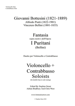 Paperback Fantasia I Puritani Duetto For Double Bass and Cello - Soloists Part (Cello and Bass soloists) Book