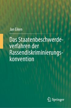 Hardcover Das Staatenbeschwerdeverfahren Der Rassendiskriminierungskonvention [German] Book