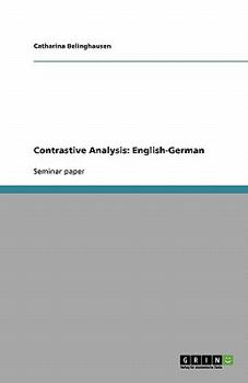 Paperback Contrastive Analysis: English-German Book
