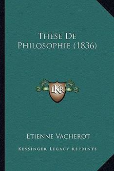 Paperback These De Philosophie (1836) [French] Book