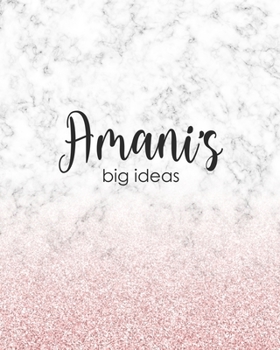 Paperback Amani's Big Ideas: Personalized Notebook - 8x10 Lined Women's Journal Book