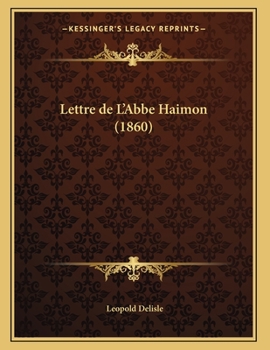 Lettre de L'Abbe Haimon