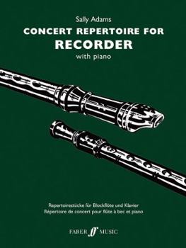 Paperback Concert Repertoire for Recorder with Piano Book