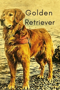 Paperback Golden Retriever: Animal, Mammal, Book Gifts For Women Men Kids Teens Girls Boys, Monthly Planner (110 Pages, Lined, 6 x 9) Book