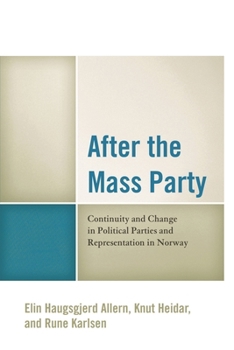 Hardcover After the Mass Party: Continuity and Change in Political Parties and Representation in Norway Book