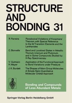 Paperback Bonding and Compounds of Less Abundant Metals Book
