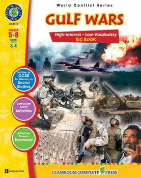 Paperback Gulf Wars Big Book, Grades 5-8: Reading Levels 3-4 [With Transparency(s)] Book