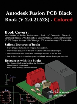 Hardcover Autodesk Fusion PCB Black Book (2.0.21528): - Colored Feb. 2025 Book