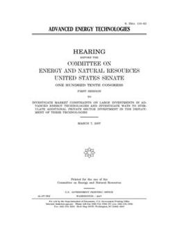 Paperback Advanced energy technologies Book