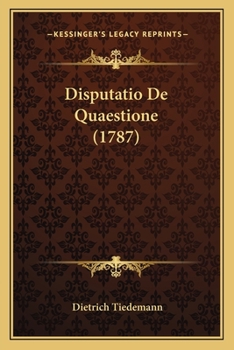 Paperback Disputatio De Quaestione (1787) [Latin] Book