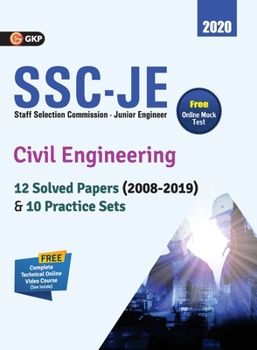 Paperback Ssc Je 2020: Civil Engineering - 12 Solved Paper (2008-19) & 10 Practice Sets Book