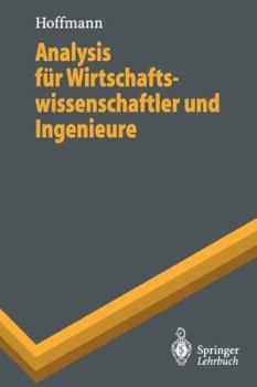 Paperback Analysis Für Wirtschaftswissenschaftler Und Ingenieure [German] Book