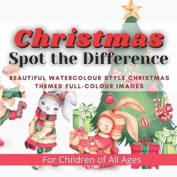 Paperback Christmas Spot the Difference: Beautiful watercolour style Christmas themed full-colour images Book