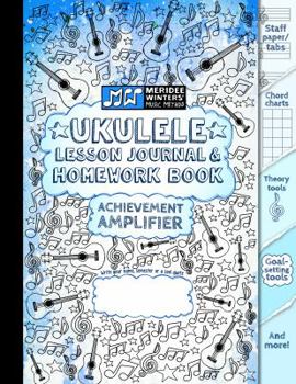 Paperback Ukulele Lesson Journal and Homework Book (Sky) Book