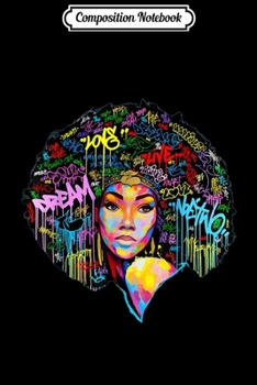 Paperback Composition Notebook: Beautiful Black Girl Magic Curly Hair Gift For Girl Journal/Notebook Blank Lined Ruled 6x9 100 Pages Book