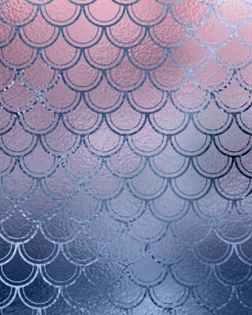 Blush and Navy Mermaid Scales Composition Notebook - Large Ruled Notebook - 8x10 Lined Notebook (Softcover Journal / Notebook / Diary)