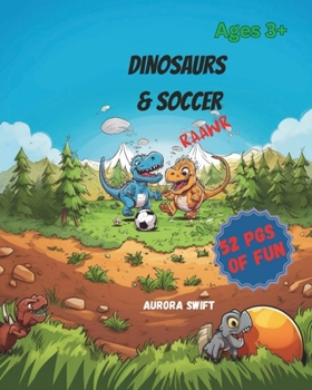 Paperback Dinosaurs & Soccer Coloring book: 8x10 55 pages Ready To Color Book