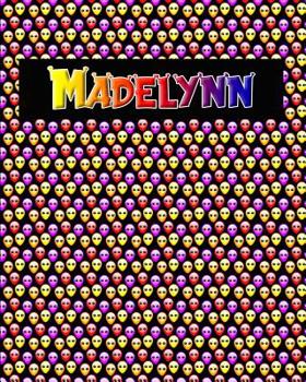 Paperback 120 Page Handwriting Practice Book with Colorful Alien Cover Madelynn: Primary Grades Handwriting Book