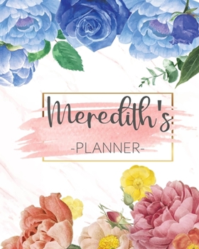 Paperback Meredith's Planner: Monthly Planner 3 Years January - December 2020-2022 - Monthly View - Calendar Views Floral Cover - Sunday start Book