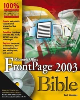 Paperback Microsoft Office FrontPage 2003 Bible [With CDROM] Book
