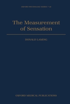 Hardcover The Measurement of Sensation Book