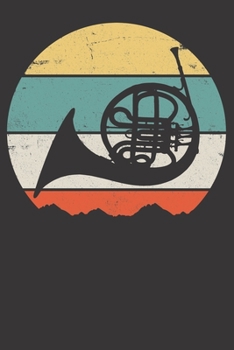 Paperback Notebook: French Horn College Ruled 6x9 120 Pages Book