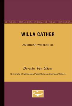 Willa Cather - Book  of the Minnesota University Pamphlets on American Writers