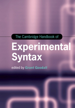 Paperback The Cambridge Handbook of Experimental Syntax Book