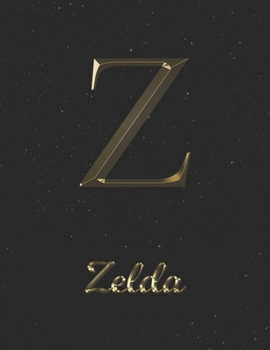 Paperback Zelda: 1 Year Daily Planner (12 Months) - Yellow Gold Effect Letter Z Initial First Name - 2020 - 2021 - 365 Pages for Planni Book