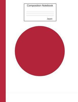 Paperback Japan Composition Notebook: Graph Paper Book to write in for school, take notes, for kids, students, geography teachers, homeschool, Japanese Flag Book