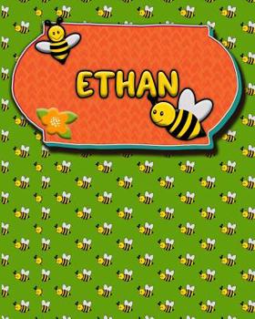 Paperback Handwriting Practice 120 Page Honey Bee Book Ethan: Primary Grades Handwriting Book K-2 Book