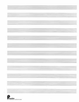 Paperback Musipack 3 Ring Filler No. 1 - 12-Stave Manuscript Paper Passantino Music Staff Paper 96 Pages Book
