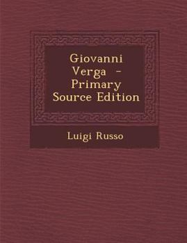 Paperback Giovanni Verga [Italian] Book