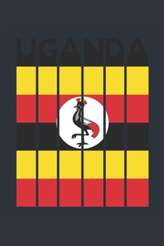 Vintage Uganda Notebook - Ugandan Flag Writing Journal - Uganda Gift for Ugandan Mom and Dad - Retro Ugandan Diary: Medium College-Ruled Journey Diary, 110 page, Lined, 6x9 (15.2 x 22.9 cm)