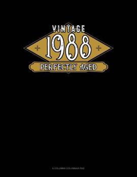 Paperback Vintage 1988 Perfectly Aged: 6 Columns Columnar Pad Book
