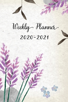 Paperback Weekly Planner 2020-2021: Violet Lavender Floral Design Weekly and Monthly Planner - Perfect Gift for Girl Women Friends and Colleagues Book